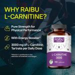 High-Strength L-Carnitine 3000mg Capsules for Energy