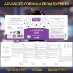 High-Strength L-Carnitine 3000mg Capsules for Energy