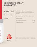 PhD Nutrition Micronised Creatine Monohydrate Powder, 250g