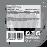 Warrior Creatine Monohydrate Tablets – 3000mg – 60 Capsules