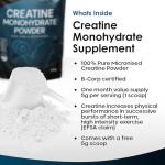 Pure Micronized Creatine Powder for Performance 150g