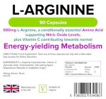 Lindens L-Arginine 500mg with Vitamin C, 90 Capsules