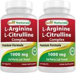 Best Naturals L-Arginine & L-Citrulline 1000 mg 120 Tablets