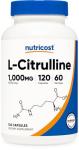 Nutricost L-Citrulline 500mg, 120 Capsules
