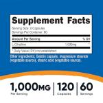 Nutricost L-Citrulline 500mg, 120 Capsules