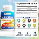 L-Citrulline 1500mg Capsules - 90 Count