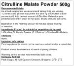 Citrulline Malate Powder 2:1 Ratio 500g