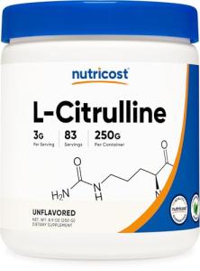 Nutricost Pure L-Citrulline Powder - 250 Grams