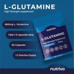 L-Glutamine Capsules 800mg for Muscle and Gut Health