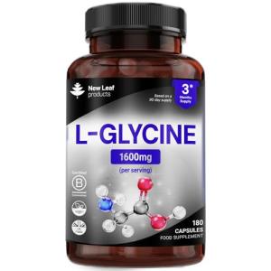 L-Glycine Vegan Capsules - 180 Count, 1600mg