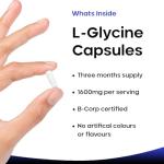 L-Glycine Vegan Capsules - 180 Count, 1600mg