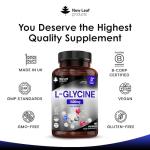 L-Glycine Vegan Capsules - 180 Count, 1600mg