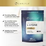 L-Lysine 2000mg Vegan Amino Acid Supplement