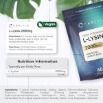 L-Lysine 2000mg Vegan Amino Acid Supplement
