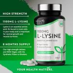 L-Lysine 1100mg Vegan Tablets for Cold Sores