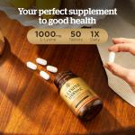 Solgar Lysine 1000 Mg, 50 Capsules