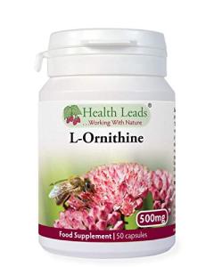 L-Ornithine 500mg - 50 Capsules, Clean Formula