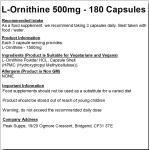L-Ornithine 500mg - 180 Vegan Capsules
