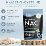 NAC 1200mg Vegan Capsules – 120 Count Supply