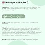 NAC N-Acetyl-Cysteine 600mg 180 Veggie Capsules