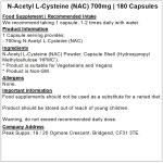 N-Acetyl L-Cysteine 700mg Vegan Capsules