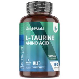 L-Taurine 1000mg Capsules - 180 Vegan Capsules