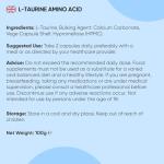 L-Taurine 1000mg Capsules - 180 Vegan Capsules