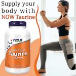 Now Foods Double Strength Taurine 1000mg, 250 Capsules