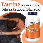 Now Foods Double Strength Taurine 1000mg, 250 Capsules