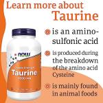 Now Foods Double Strength Taurine 1000mg, 250 Capsules