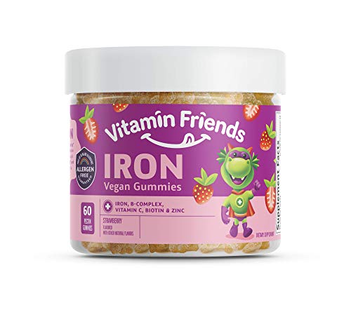 Vegan Iron Gummies for Kids with B-Complex & Zinc