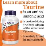 Now Foods Taurine 500mg Vegan Capsules