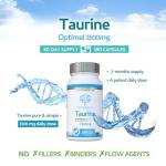 High Strength Taurine 1500mg Capsules - 60 Count