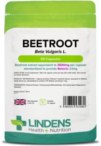 Lindens Beetroot Capsules 7000mg for Energy