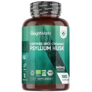 Organic Psyllium Husk Capsules – 180 Count