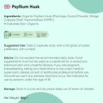 Organic Psyllium Husk Capsules – 180 Count