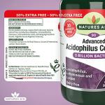 Nature's Aid High Strength Acidophilus Supplement 90 Capsules