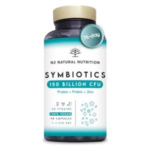150 Billion CFU Probiotics with Prebiotic & Zinc