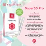 Healthspan Super50 Probiotic with Vitamin D3 60 Capsules