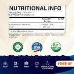 Vitamatic Lactobacillus Salivarius Probiotic Capsules, 60 Count