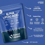 Hybrid Health Alpha Lipoic Acid 1000 MG Capsules