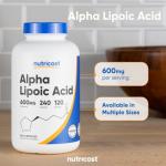 Nutricost Alpha Lipoic Acid 600mg, 240 Capsules
