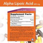 Now Foods Alpha Lipoic Acid 600mg, 120 Caps