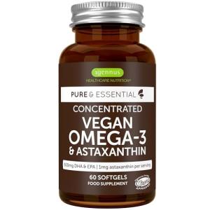 Vegan Omega 3 Algae Oil Softgels with Antioxidants