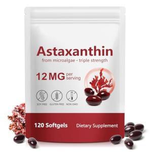 Astaxanthin 12mg Softgels for Eye & Skin Support