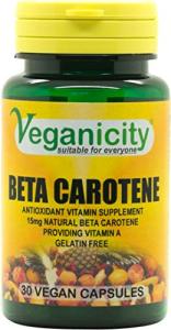 Veganicity Beta Carotene 15mg Vitamin A Capsules