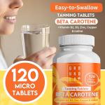 Grounded Beta Carotene Tanning Tablets - 120 Count