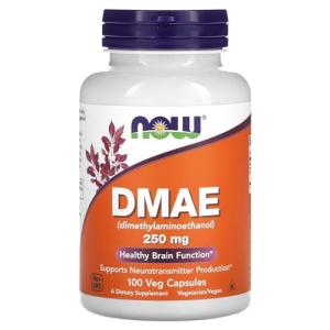 NOW Foods DMAE 250mg, 100 Vegan Capsules