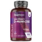 D-Mannose 2000mg - Vegan Capsules, 180 Count