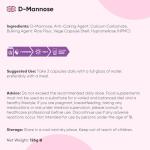 D-Mannose 2000mg - Vegan Capsules, 180 Count